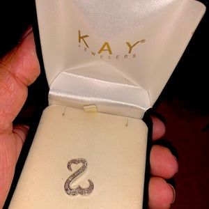 Open hearts pendant silver